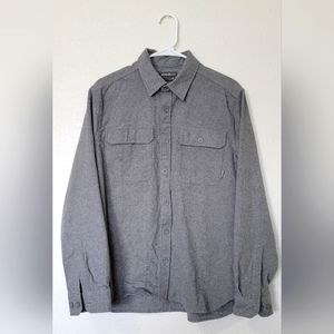 Eddie Bauer men's grey button-up long sleeve size medium